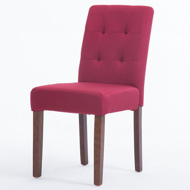 Dining  Chair Solid Wood Dining Chairs Coffee Restaurant Hotel Chair Fabric Simple Modern Home Desk Stool