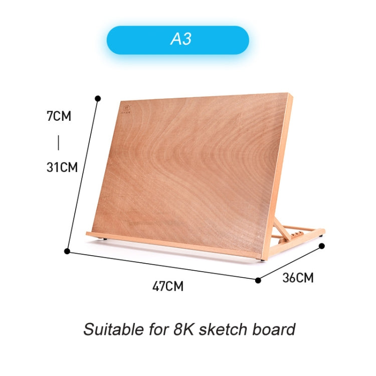Wooden Drawing Table Portable Sketch Bookshelf  Painting Art Supplies