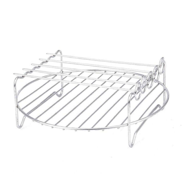 Air Electric Fryer Accessories 304 Stainless Steel 9 Inch Double Barbecue Bread Steaming Rack Round 22x22cm