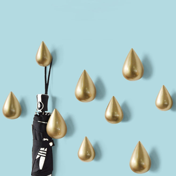 Creative Water Droplets Wall Hooks Home Decoration Resin Mural 3D Coat Hook Single Hooks Wall Hanger, Size:Big Size