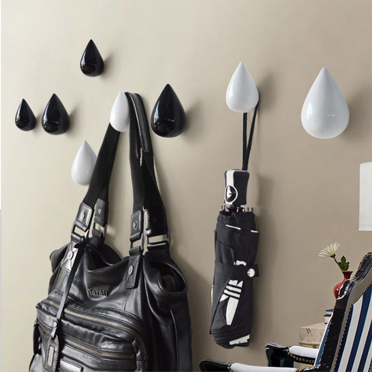 Creative Water Droplets Wall Hooks Home Decoration Resin Mural 3D Coat Hook Single Hooks Wall Hanger, Size:Big Size