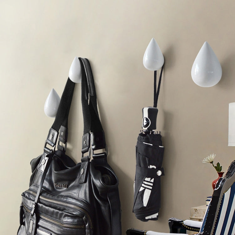 Creative Water Droplets Wall Hooks Home Decoration Resin Mural 3D Coat Hook Single Hooks Wall Hanger, Size:Big Size
