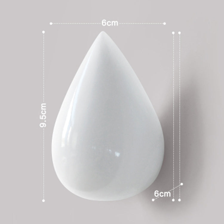 Creative Water Droplets Wall Hooks Home Decoration Resin Mural 3D Coat Hook Single Hooks Wall Hanger, Size:Big Size