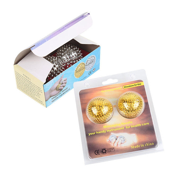 1 Pair Magnetic Massage Ball Relax Muscle Finger Plantar Pressure Massage Stab Ball, Size:4.7cm