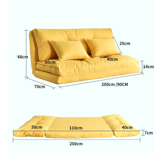 Double-purpose Small Apartment Bedroom Multi-functional Folding Lazy Little Sofa Bed
