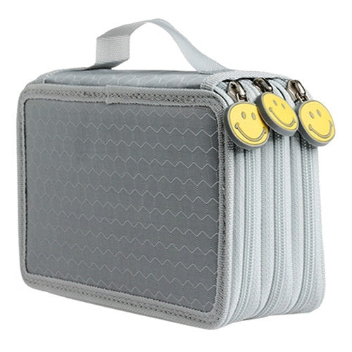 72-Hole Suit Smile Face Hand-held Pencil Bag