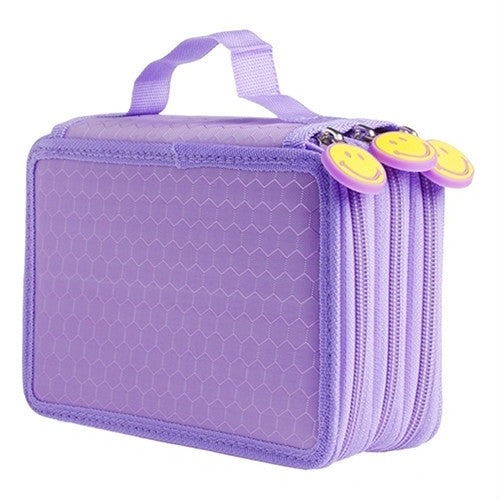 72-Hole Suit Smile Face Hand-held Pencil Bag