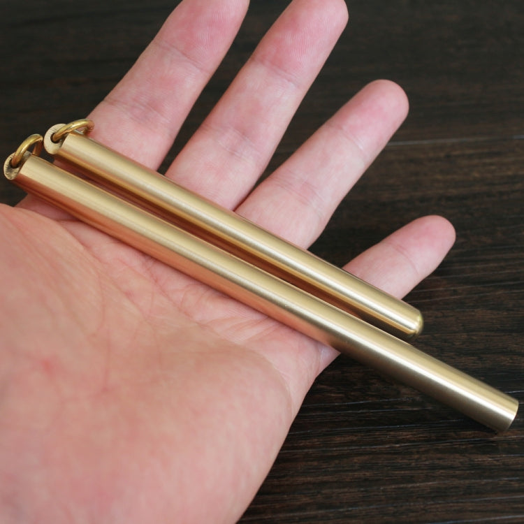 Black Ink Explosion-proof Brass Handmade Signature Pen Retro Pen Pure Copper Pen Neutral Water Pen, Size:Long