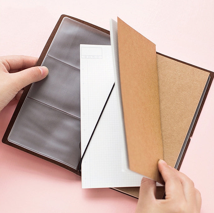 Creative Simple Traveler Series Kraft Refill Diary Notebook