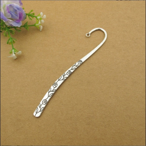 5 PCS Students Paper Clips Office Bookmark DIY Vintage Gift Hook Label Stationery Decorations Tibetan Silver Metal Bracelet Necklace Earring Pendant