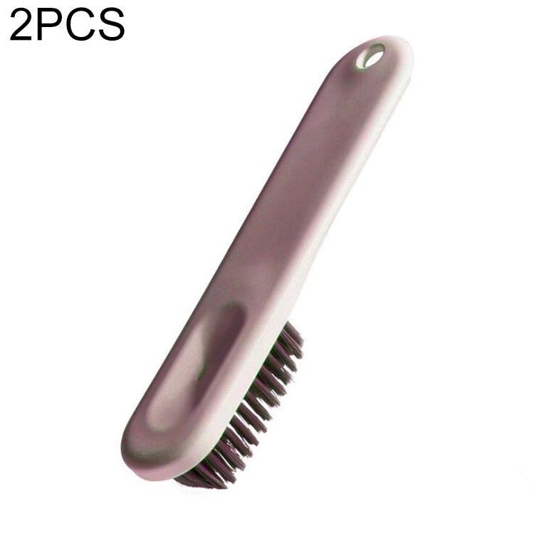 2 PCS Household Soft Hair Cleaning Collar Brush Clothing Long Handle Shoes Brush