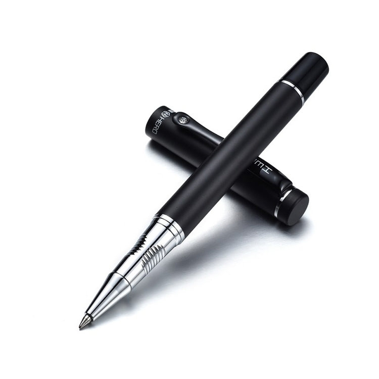 0.5mm Matt Black Business Metal Ballpoint Pen Office Stationery Supplies, Written:0.5mm(Matte black ball pen)