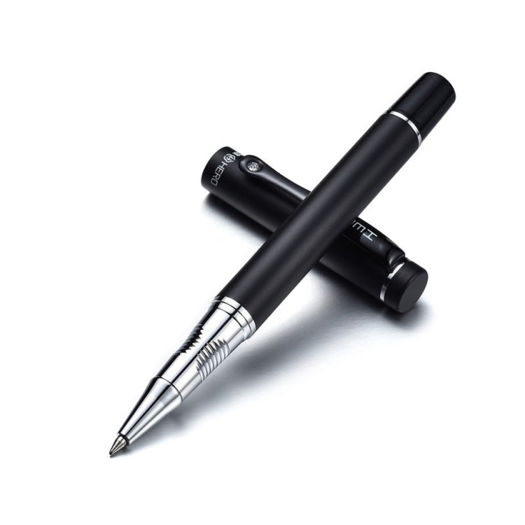 0.5mm Matt Black Business Metal Ballpoint Pen Office Stationery Supplies, Written:0.5mm(Matte black ball pen)