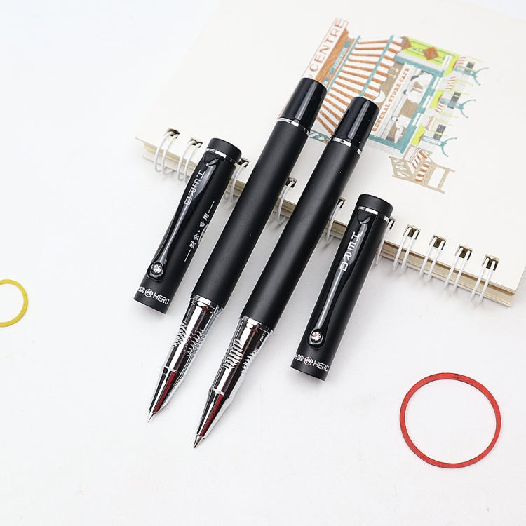 0.5mm Matt Black Business Metal Ballpoint Pen Office Stationery Supplies, Written:0.5mm(Matte black ball pen)