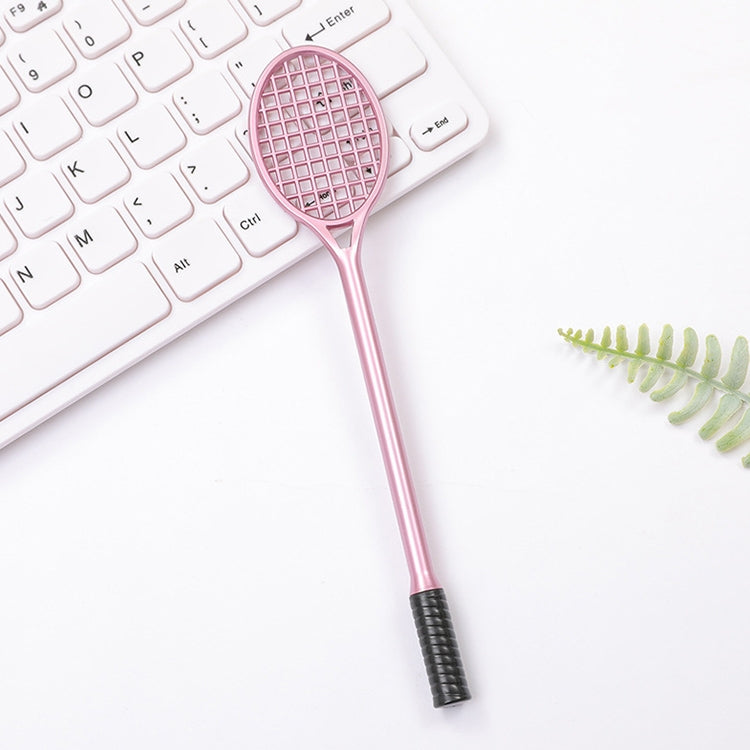 5 PCS Cartoon Cute Badminton Racket Pattern School Office Supplies Stationery Black Refill Kawaii Ballpoint Pen