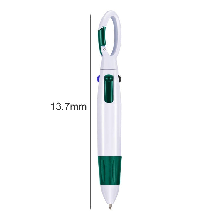 6 PCS Cute Carabiner Ballpoint Pen Multicolor 4 In 1 Colorful Pen School Stationery with Keychain