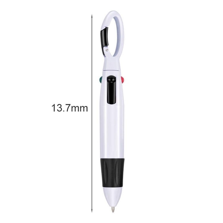 6 PCS Cute Carabiner Ballpoint Pen Multicolor 4 In 1 Colorful Pen School Stationery with Keychain