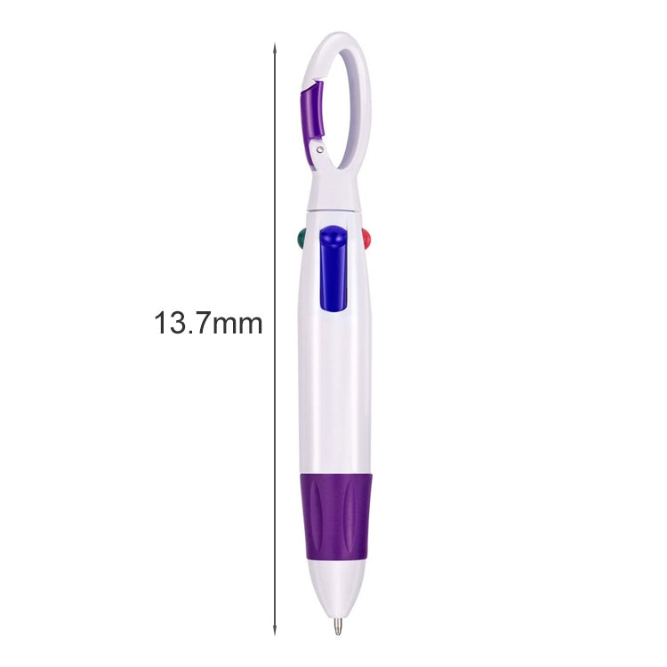 6 PCS Cute Carabiner Ballpoint Pen Multicolor 4 In 1 Colorful Pen School Stationery with Keychain