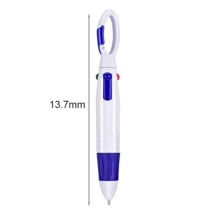6 PCS Cute Carabiner Ballpoint Pen Multicolor 4 In 1 Colorful Pen School Stationery with Keychain