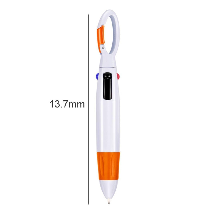 6 PCS Cute Carabiner Ballpoint Pen Multicolor 4 In 1 Colorful Pen School Stationery with Keychain