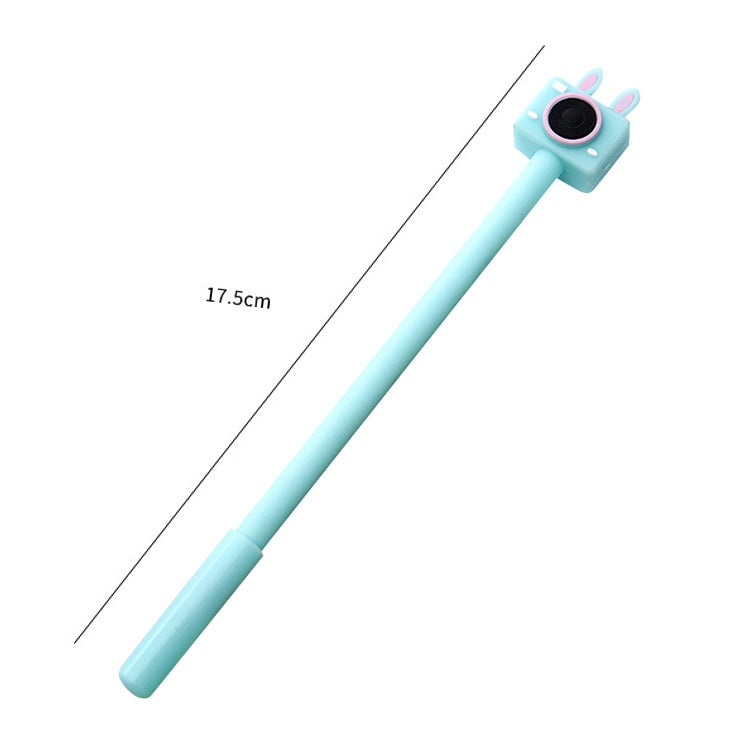 20 PCS Plastic Cartoon Camera Shape Simple Creative Cute Black Gel Pen