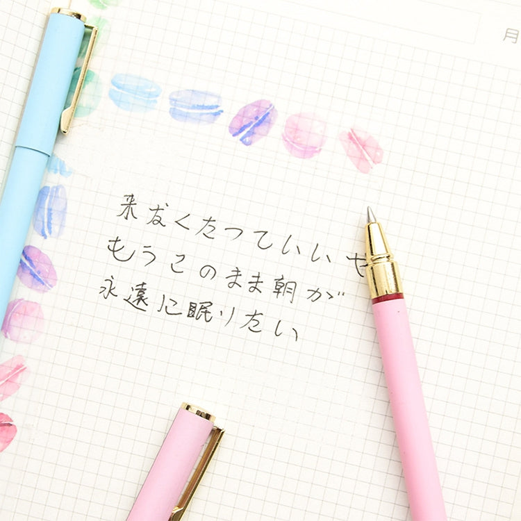 Small Fresh Candy Color Simple Thin Rod Metal Gel Pen