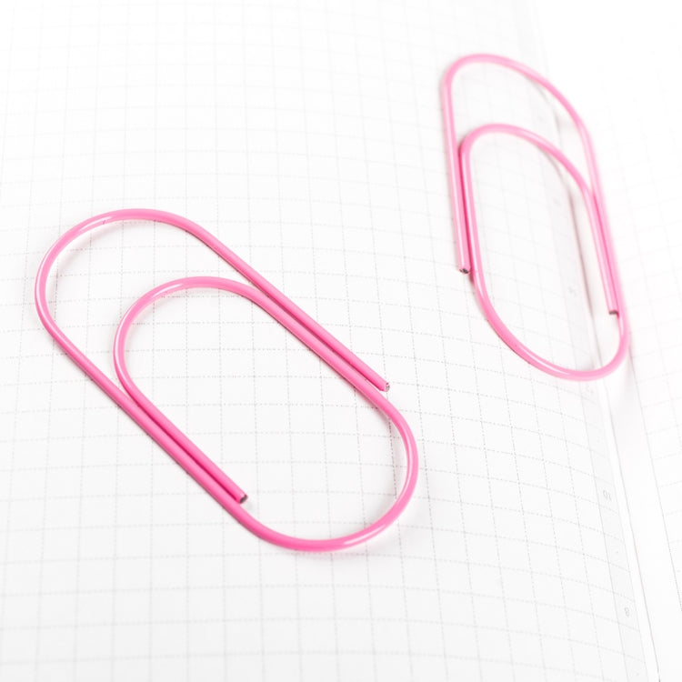 50mm Paper Clip Metal Line Pin Bookmark Shool Stationary Office Clip(Pink)