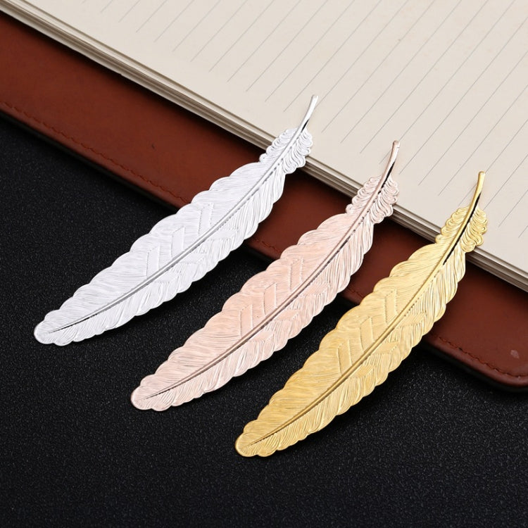 10 PCS Feather Leaf Metal Bookmark Children Student Gift Stationery School Office Supplies