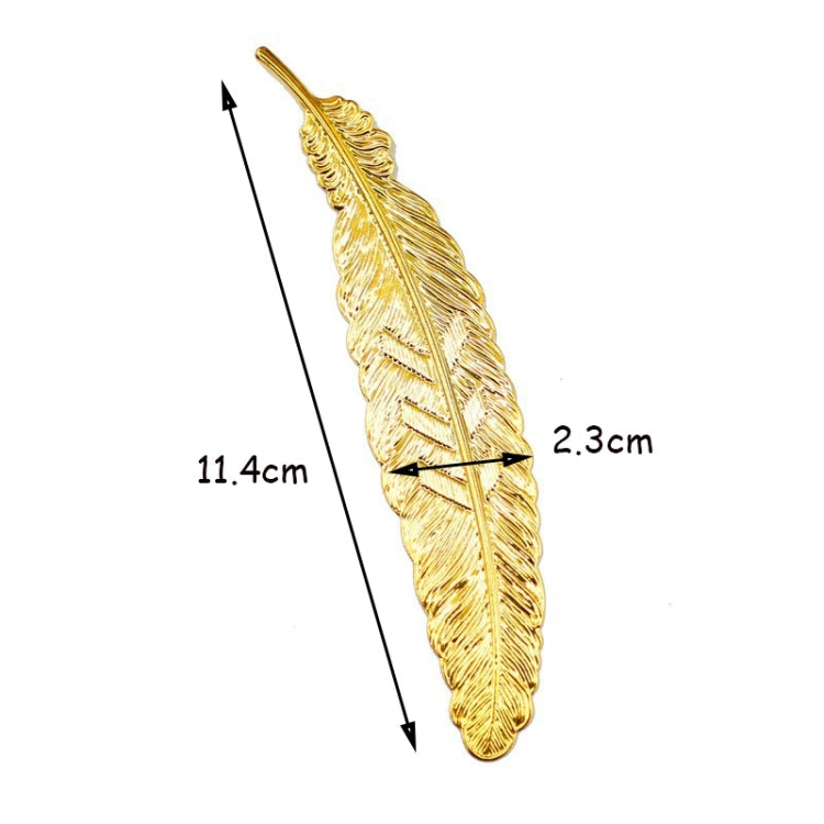 10 PCS Feather Leaf Metal Bookmark Children Student Gift Stationery School Office Supplies