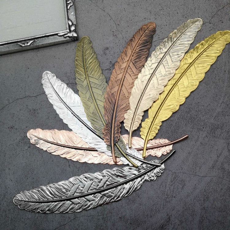 10 PCS Feather Leaf Metal Bookmark Children Student Gift Stationery School Office Supplies