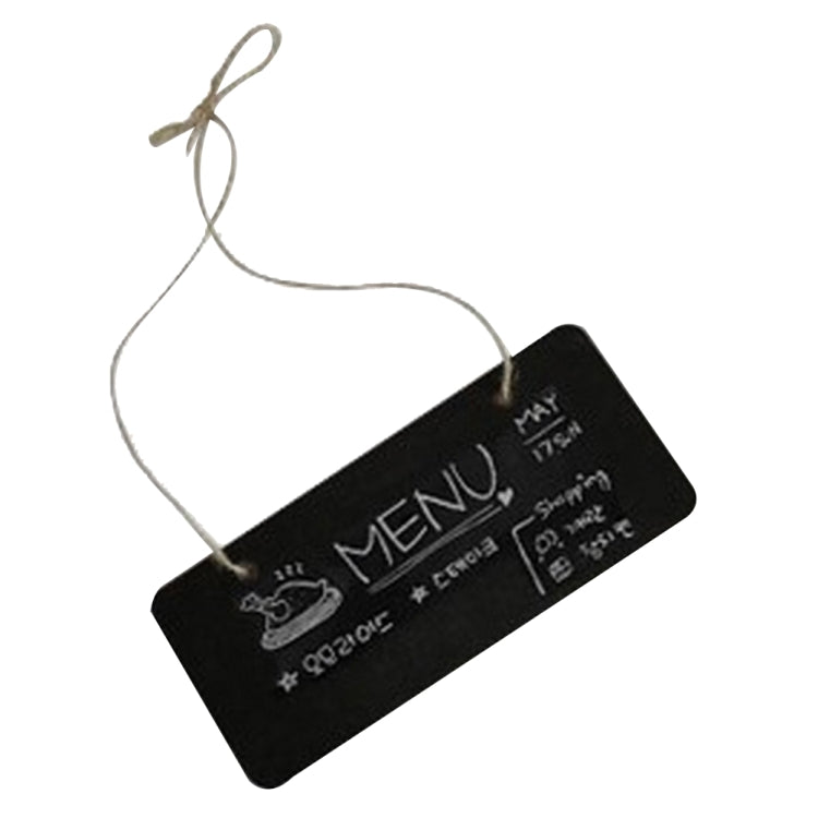 2 PCS Hang String Door Wooden Rectangle Mini Chalkboard Message Boaeds, Size:18.5x8x0.3cm
