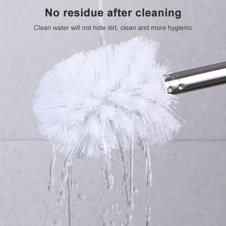 Diamond Shape Base Stainless Steel Long Handle Toilet Brush Toilet Cleaning Brush