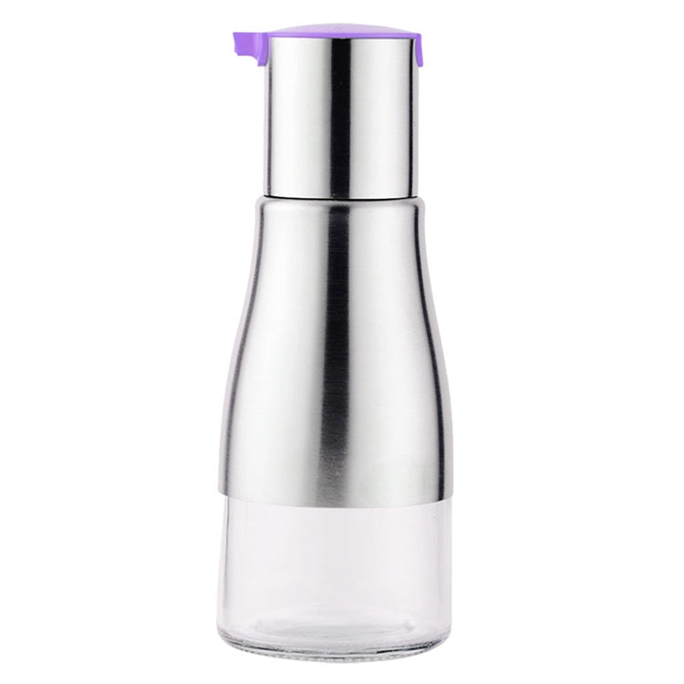 Stainless Steel Glass Oil Pot Cruet Soy Sauce Vinegar Bottle Leakproof Oil Bottle