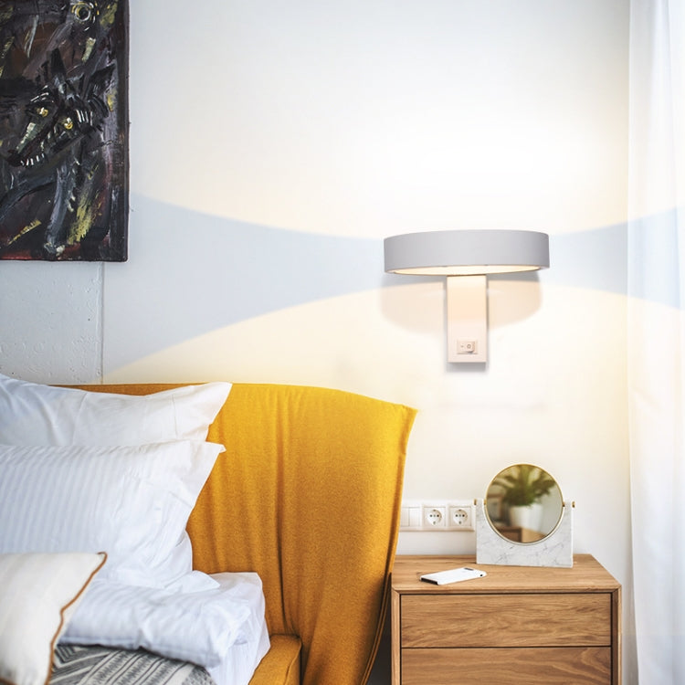 Bedroom Living Room Study Modern Minimalist Rotatable Wall Lamp Corridor Lamp, Power source: Warm White(Sand White)