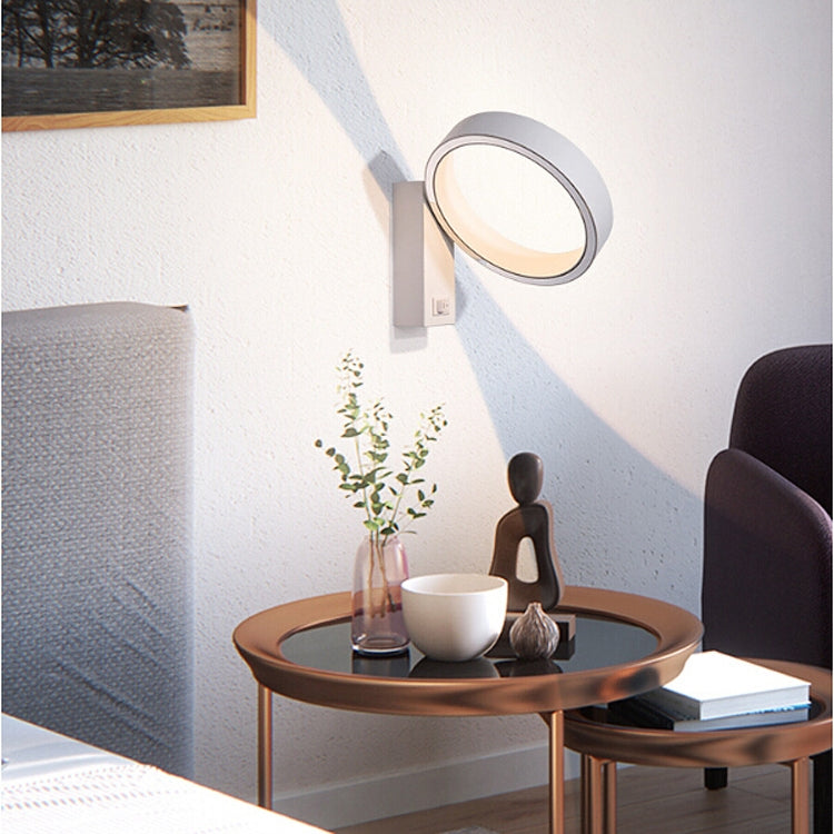 Bedroom Living Room Study Modern Minimalist Rotatable Wall Lamp Corridor Lamp, Power source: Warm White(Sand White)