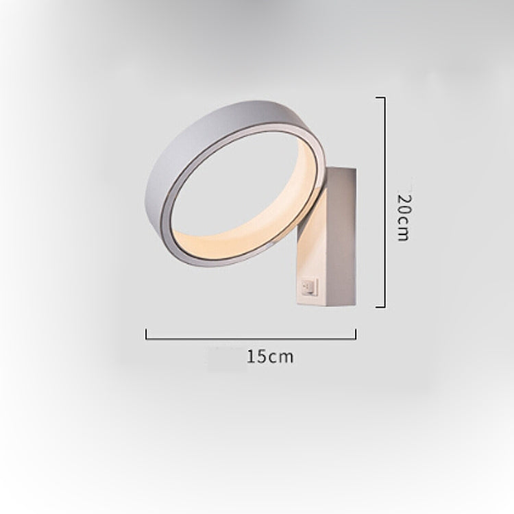 Bedroom Living Room Study Modern Minimalist Rotatable Wall Lamp Corridor Lamp, Power source: Warm White(Sand White)