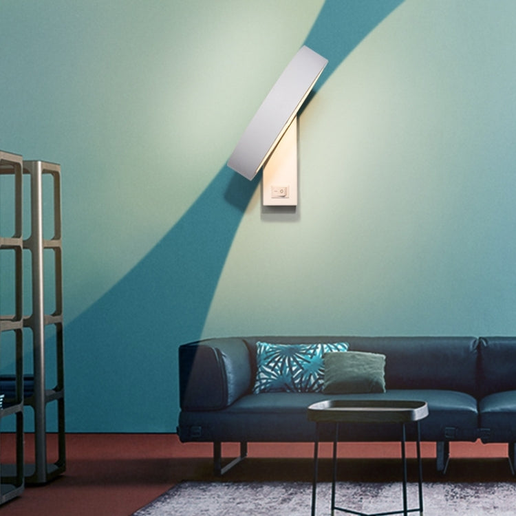 Bedroom Living Room Study Modern Minimalist Rotatable Wall Lamp Corridor Lamp, Power source: Warm White(Sand White)