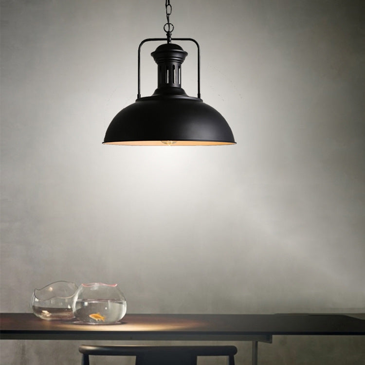 Cafe Bar Restaurant DiningRoom Clubhouse Warehouse Industrial Retro Wrought Iron Lamps Single Head Chandelier(Black White)
