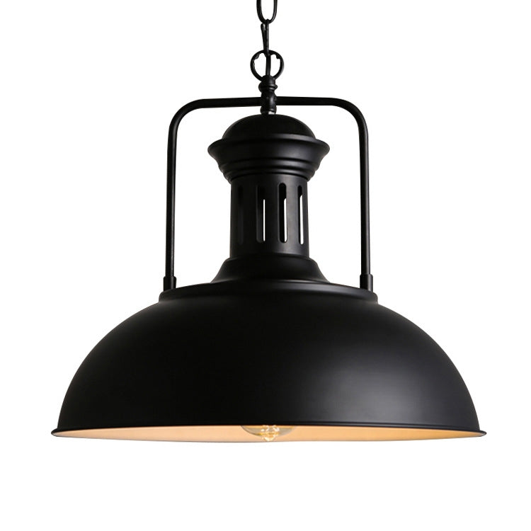 Cafe Bar Restaurant DiningRoom Clubhouse Warehouse Industrial Retro Wrought Iron Lamps Single Head Chandelier(Black White)