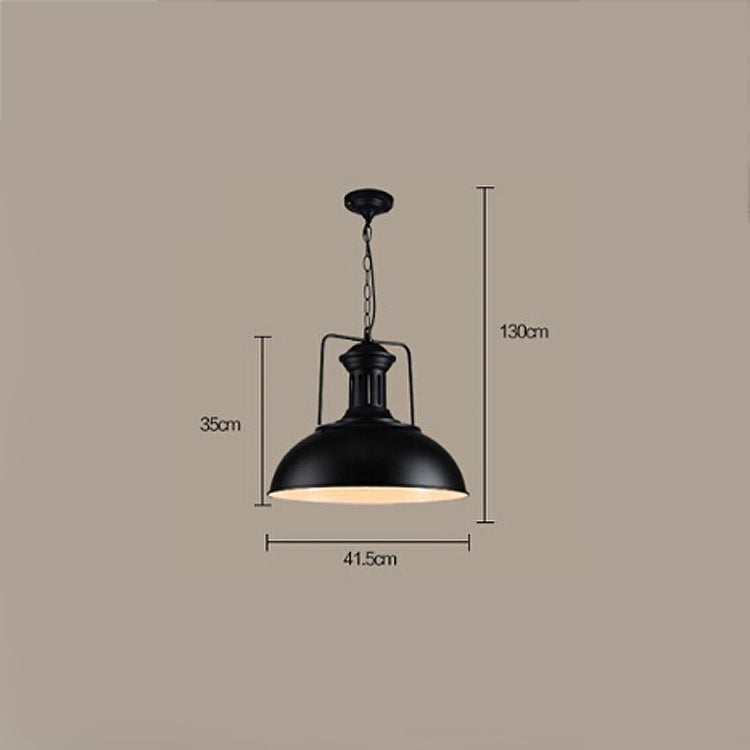 Cafe Bar Restaurant DiningRoom Clubhouse Warehouse Industrial Retro Wrought Iron Lamps Single Head Chandelier(Black White)