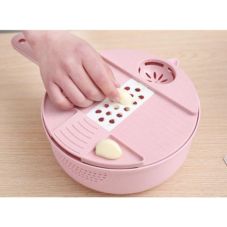 Creative Multifunctional Round Wheat Straw Manual Shredder Peeler Kitchen Tool Set