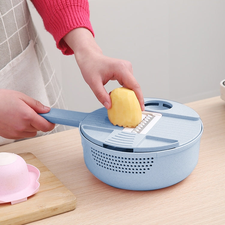 Creative Multifunctional Round Wheat Straw Manual Shredder Peeler Kitchen Tool Set