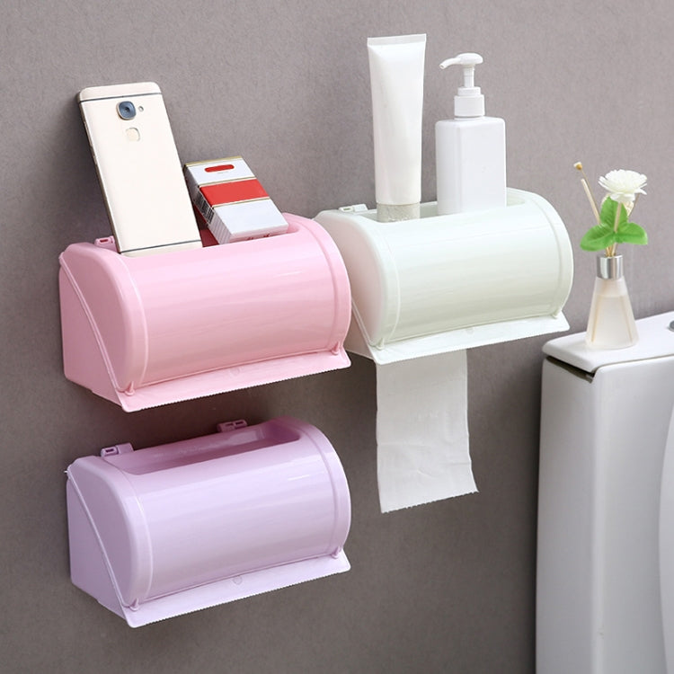 2 PCS Creative Multi-function Bathroom Waterproof Paper Towel Pumping Without Scratch-free Wall Hanging Rack