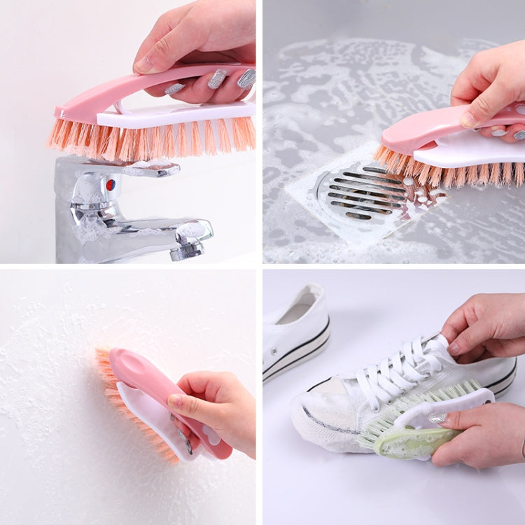 Multi-function 2 in 1 Plastic Soft Hair Washing Brush Decontamination Board Brush Shoe Brush(  Green)