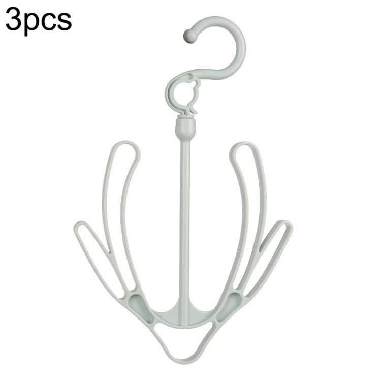 3 PCS Creative Multi-function Outdoor Windproof Double Hook Hanging Shoe Rack Movable Thick Drying Rack