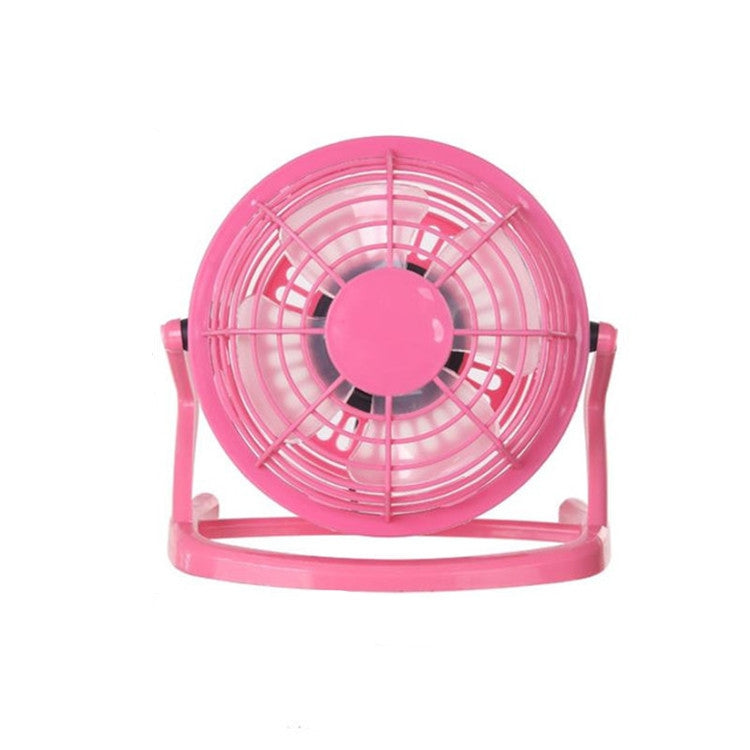 4 Inch USB Fan Silent Large Wind Plastic Small Fan(Pink)
