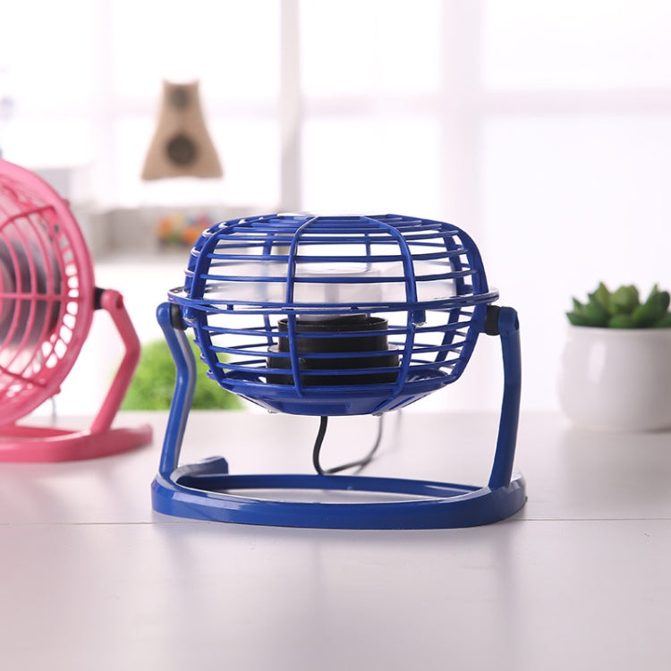 4 Inch USB Fan Silent Large Wind Plastic Small Fan(Pink)