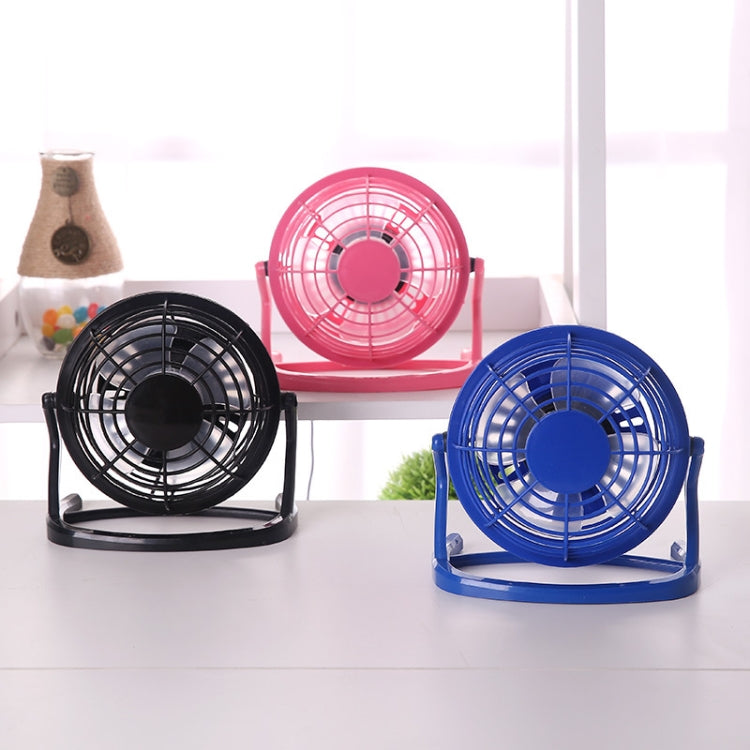 4 Inch USB Fan Silent Large Wind Plastic Small Fan(Pink)