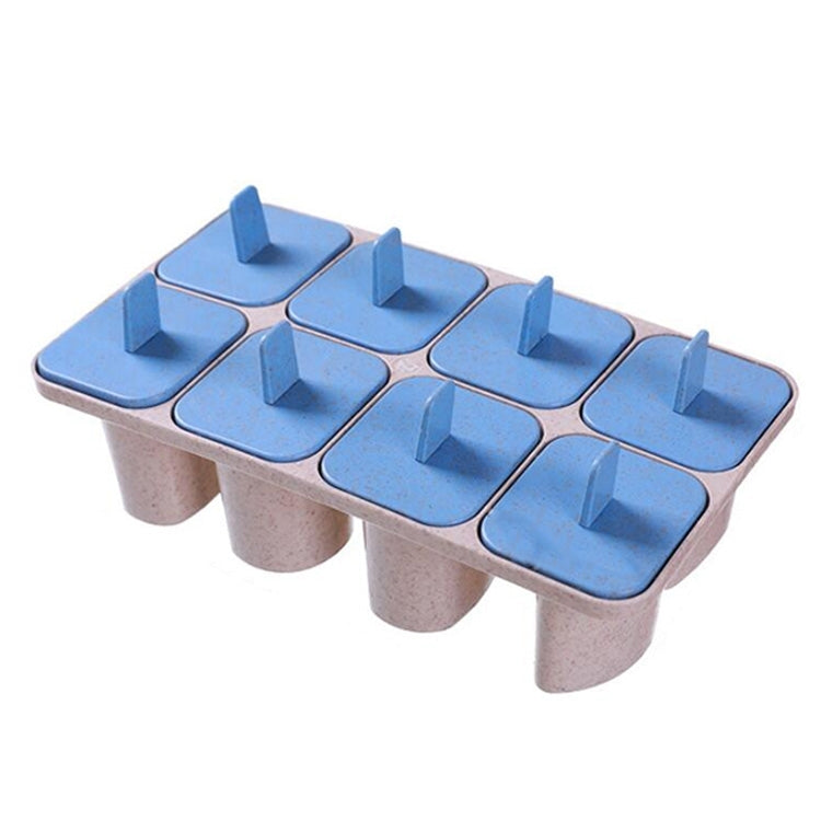 Summer Creative 8 Grid Wheat Straw DIY Ice Cream Popsicle Mold