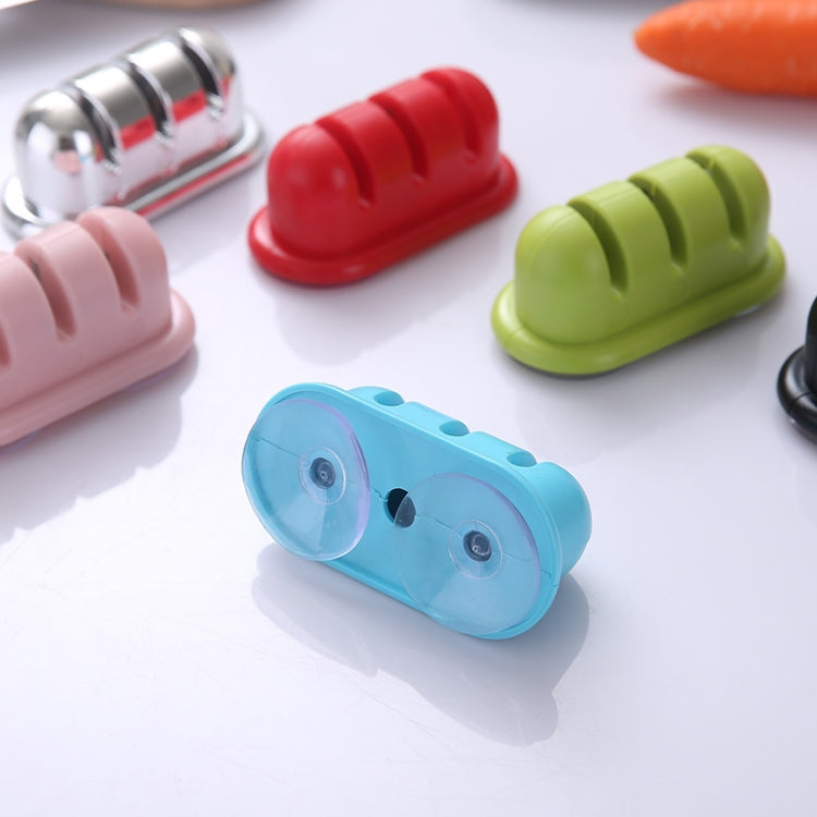 2 PCS Three-stage Sharpening Artifact Home Manual Mini Sharpening Kitchen Knife Scissors Grinding Tool, Specification:  Green